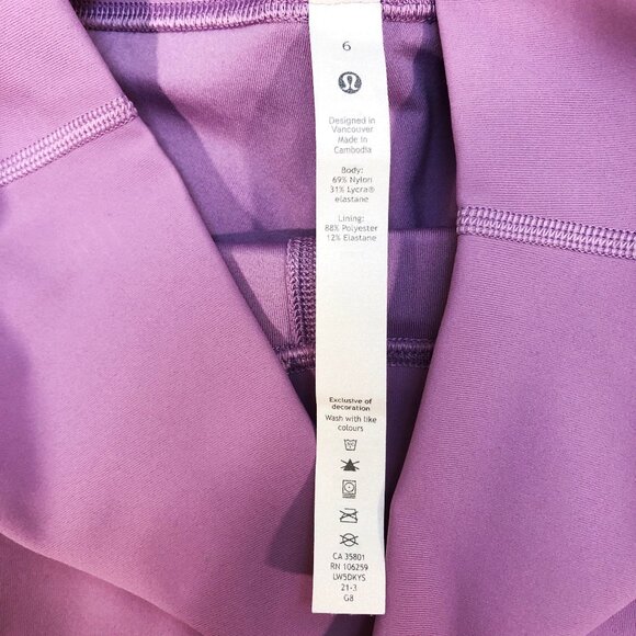 NWOT! LULU Wunder Under High-Rise Tight 25" *Luxtreme W5DKYS Wisteria Purple 6 - Picture 12 of 13